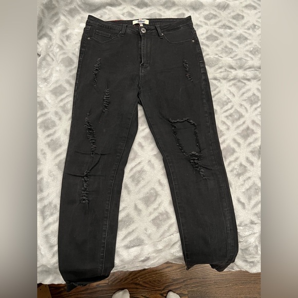 black ripped skinny jeans - Picture 1 of 3